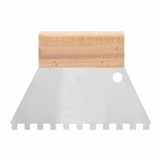 Spatula zimtata ULC lama inox latime 180mm grosime 0.5mm dantura 8x8mm tip TKB C4 cu maner lemn ENERGO