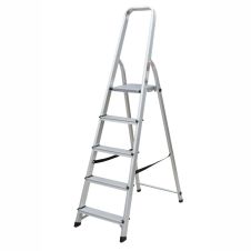 Scara tip biblioteca cu platforma SB 4+1 trepte Hmax-1.00m din aluminiu ENERGO