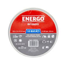 Disc abraziv taiere INTENSIV 125x22.2x1.6mm WA46T tip-41 inox otel set 10 bucati ENERGO
