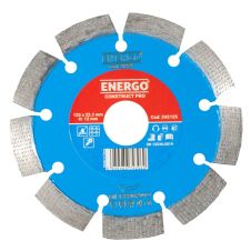 Disc diamantat taiere CONSTRUC PRO 125x22.2mm OX sector cu pastile diamante -3D beton-armat pavele boltari caramida mozaic marmura granit ENERGO