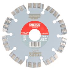 Disc diamantat taiere CONCRETE 125x22.2 mm T20 sector cu pastile turbo beton-armat pavele piatra-dura ENERGO