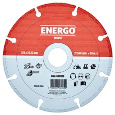 Disc diamantat taiere DIACUT 125x22.2mm sector diamante lipite electroplacare metal-universal ENERGO