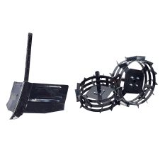 PACHET 2 ACCESORII MOTOSAPA ENERGO ZZ (ROTI METALICE 3.50 - 6 CU AX HEXAGONAL INCLUS SET 2 BUCATI, RARITA REGLABILA PENTRU MOTOSAPA)