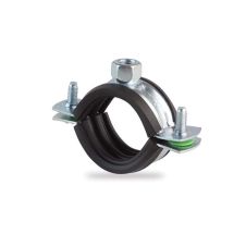 Colier pentru tevi PIPEFIX D-3/8" cu banda otel/cauciuc EPDM latime 20mm piulita M8 ENERGO
