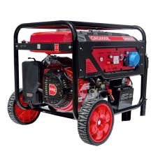 Generator portabil GN5000E cadru deschis cu roti Pmax 5.5kW/230V rezervor 25L benzina cu AVR ATS optional start electric ENERGO