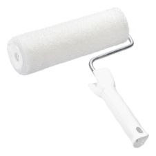 Trafalet PROFESIONAL poliacril alb L-25cm fir 18mm tija 8mm cu maner alb pentru vopsea pe baza de apa ENERGO