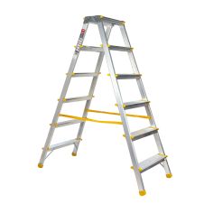 Scara dubla cu trepte pe ambele parti 2x6 trepte Hmax-1.25m din aluminiu ENERGO