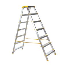 Scara dubla cu trepte pe ambele parti 2x8 trepte Hmax-1.66m din aluminiu ENERGO