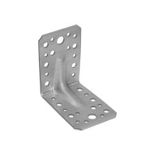 Coltar perforat KP1 cu ranforsare pentru lemn 90x90mm latime 65mm grosime 2.5mm otel zincat alb ENERGO