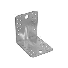 Coltar perforat KP2 cu ranforsare pentru lemn 105x105mm latime 90mm grosime 3.0mm otel zincat alb ENERGO