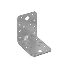 Coltar perforat KP4 cu ranforsare pentru lemn 70x70mm latime 55mm grosime 2.5mm otel zincat alb ENERGO