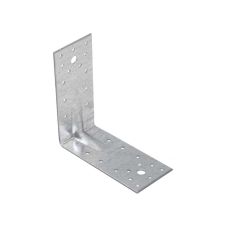 Coltar perforat KP5 cu ranforsare pentru lemn 140x140mm latime 65mm grosime 2.5mm otel zincat alb ENERGO
