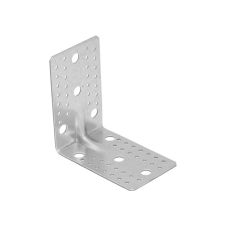 Coltar perforat KP7 cu ranforsare pentru lemn 145x145mm latime 90mm grosime 2.5mm otel zincat alb ENERGO