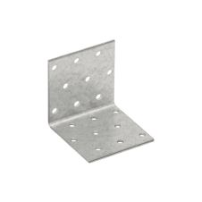 Coltar perforat KM4 pentru lemn 60x60mm latime 60mm grosime 2.0mm otel zincat alb ENERGO