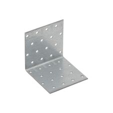 Coltar perforat KM9 pentru lemn 80x80mm latime 80mm grosime 2.0mm otel zincat alb ENERGO