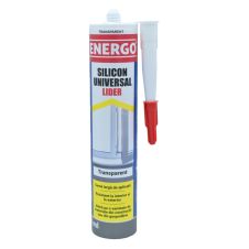 Silicon etansant LIDER universal transparent pentru lemn plastic sticla ceramica cartus 280ml ENERGO