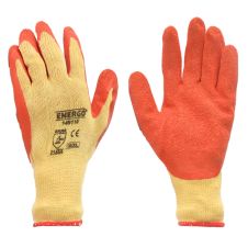 Manusi protectie PROFI marimea 10 bumbac/poliester impregnate latex palma si varf degete EN388-2143XX ENERGO