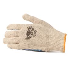 Manusi protectie PICO marimea 9 fibre mixte impregnate spuma PVC palma si degete cu picouri albastre ENERGO