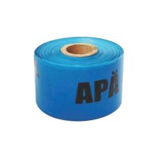 Banda avertizare PIPE ALERT neadeziva polietilena albastra latime 100mm L-250m cu fir inox pentru avertizare conducte apa ENERGO