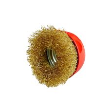 Perie sarma oala INTENSIV D-75mm M14 grosime fir 0.3mm g-20mm despletit din otel alamit ENERGO