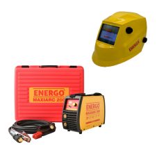 Aparat sudura cu electrod MAXIARC 200 functie TIG-LIFT randament 170A/60% 230V cu accesorii si masca ENERGO