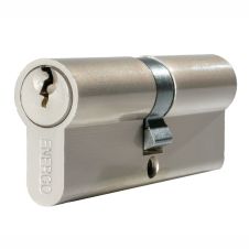 Cilindru din alama LOCK 3S descentrat 40x55 mm 6 pini nichel mat 3 chei alama ENERGO