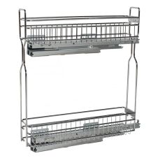 Cos jolly cu glisiera extragere totala ENERGO soft close pentru corp s-300mm crom lucios ENERGO