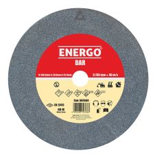 Disc abraziv slefuire polizor de banc DAR rapid D-200mm h-20mm d-25mm NK-60-M gri neferoase fonta nemetale otel normal ENERGO
