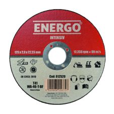 Disc abraziv taiere INTENSIV 125x22.2x2.0mm WA46T tip-41 inox otel ENERGO ZZ