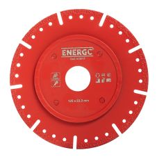 Disc diamantat taiere/sanfrenare DIACUT 125x22.2mm sector diamante lipite prin electroplacare tevi plastic ENERGO