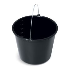 Galeata din plastic GTM capacitate 16L gradata maner otel neagra ENERGO