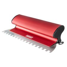 Gletiera profesionala zimtata WSB lama inox L-600mm grosime 0.5mm dantura 10x10mm cu maner H aluminiu ENERGO