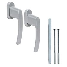 Maner fereastra termopan dublu PRAGA material aluminiu culoare argintiu F1 ENERGO