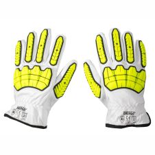 Manusi protectie mecanica ANTI-IMPACT marimea 10 din piele de capra si protectie TPR ENERGO