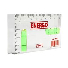 Nivela de buzunar MINI POCKET 3S transparenta L-9.5cm cu 2 fiole ENERGO