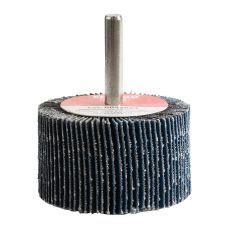 Perie abraziv lamelara cu tija PLE D-50mm h-30mm prindere 6mm granulatie R 80 oxid aluminiu pentru lemn/inox/metal ENERGO