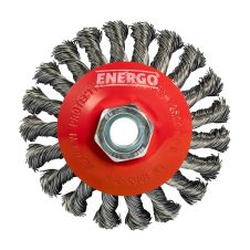 Perie sarma disc INTENSIV D-100mm M14 cu sectiune fir 0.5mm L-22mm g-13mm toroane din otel ENERGO