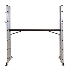 Platforma cu 2 scari + podina de lucru PPS 1.47x0.4m H.A.-1.6m scara 2x6 trepte Hmax-2.73m din aluminiu ENERGO