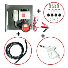 Pompa transfer Adblue cu membrana debit 40L/min H refulare 35mca conexiune DN 3/4"x3/4" cu debitmetru furtun si pistolet 12V ENERGO