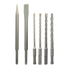 Set burghie beton-zidarie D-5/6/8/10mm L-160mm cu dalta si spit prindere SDS plus 250 mm 6 piese ENERGO